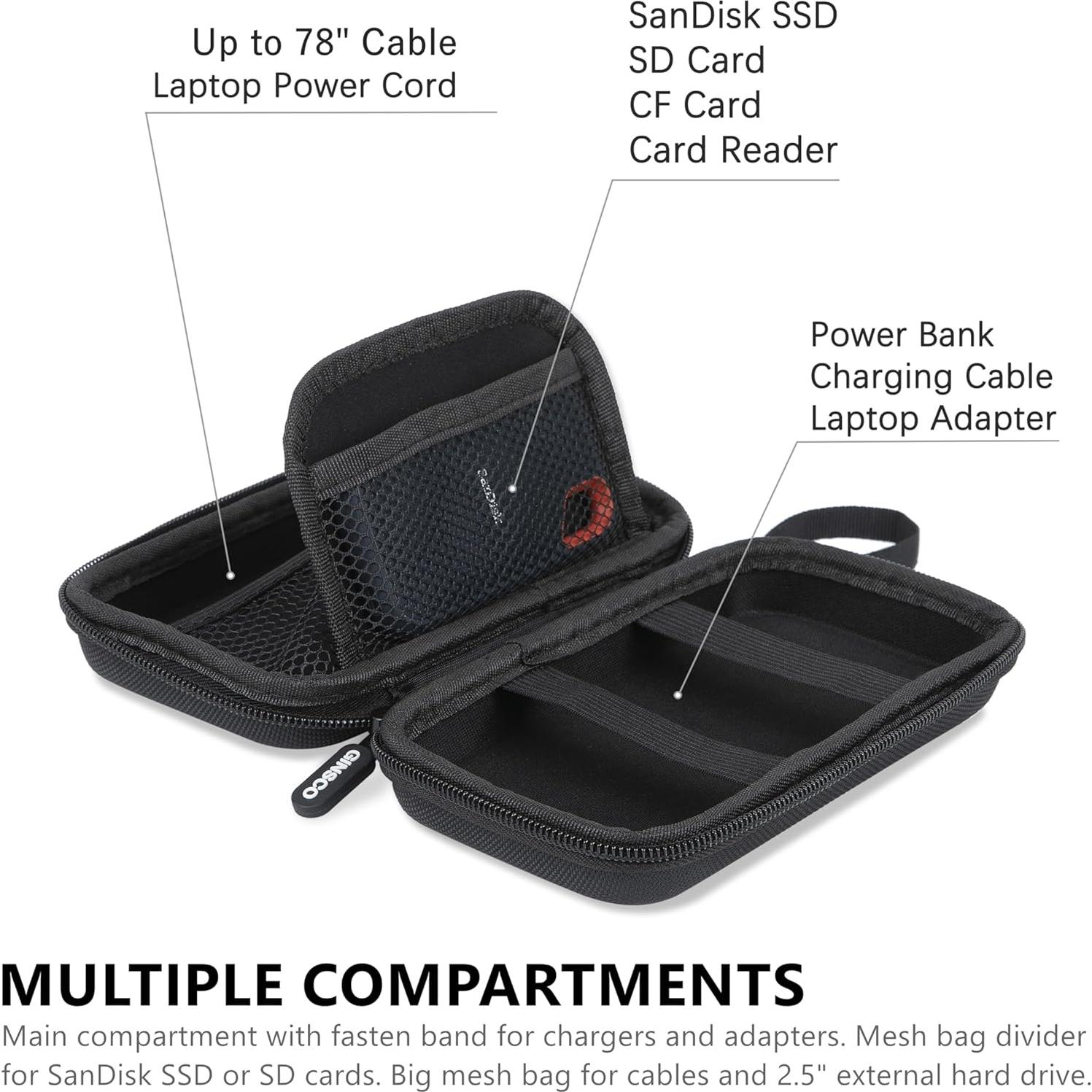 Funda Dura Ginsco para Accesorios Electrónicos 18.5x10.4cm