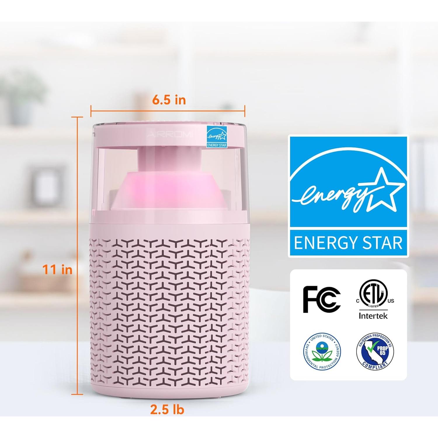 Purificador de Aire AIRROMI A2002 Rosa 61 m² Filtro Carbón