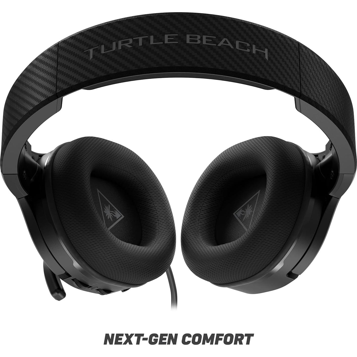 Turtle Beach Recon 200 Gen 2 Powered Gaming Headset - Xbox Series X, Xbox Series S & Xbox One, PS5, PS4, Mobile & PC with 3.5mm - Bass Boost, Memory Foam, Black