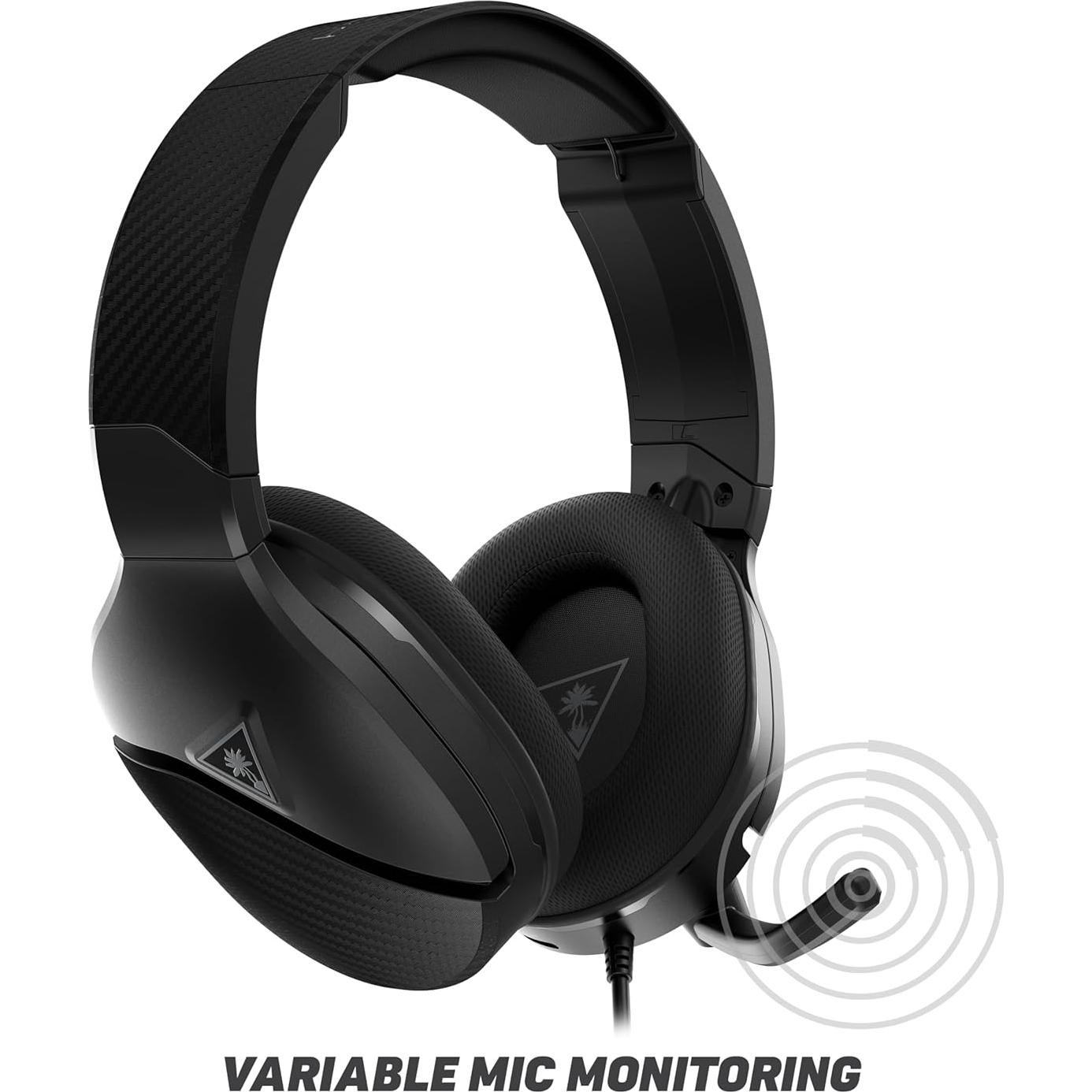 Turtle Beach Recon 200 Gen 2 Powered Gaming Headset - Xbox Series X, Xbox Series S & Xbox One, PS5, PS4, Mobile & PC with 3.5mm - Bass Boost, Memory Foam, Black