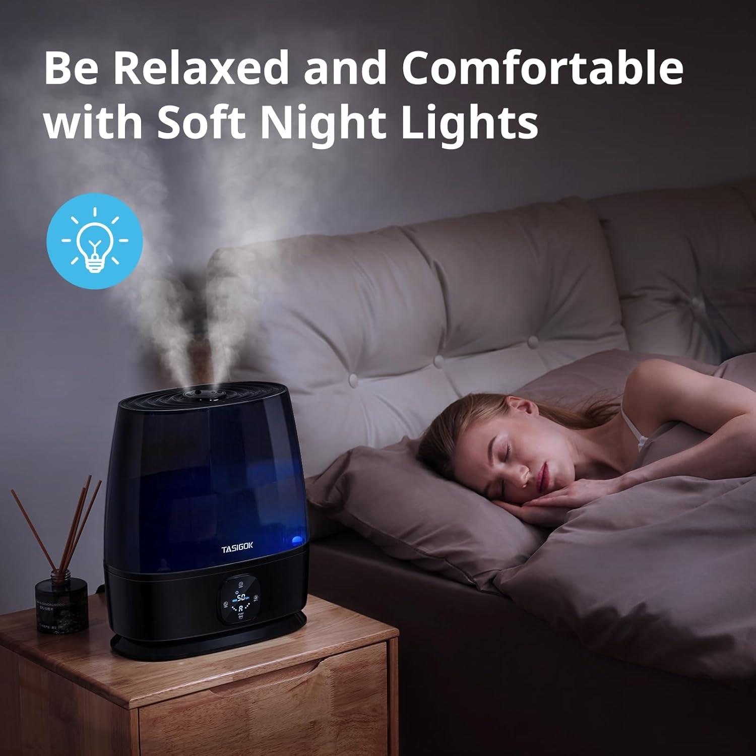 Humidificador Ultrasónico Tasigok 6L Niebla Fría y Caliente