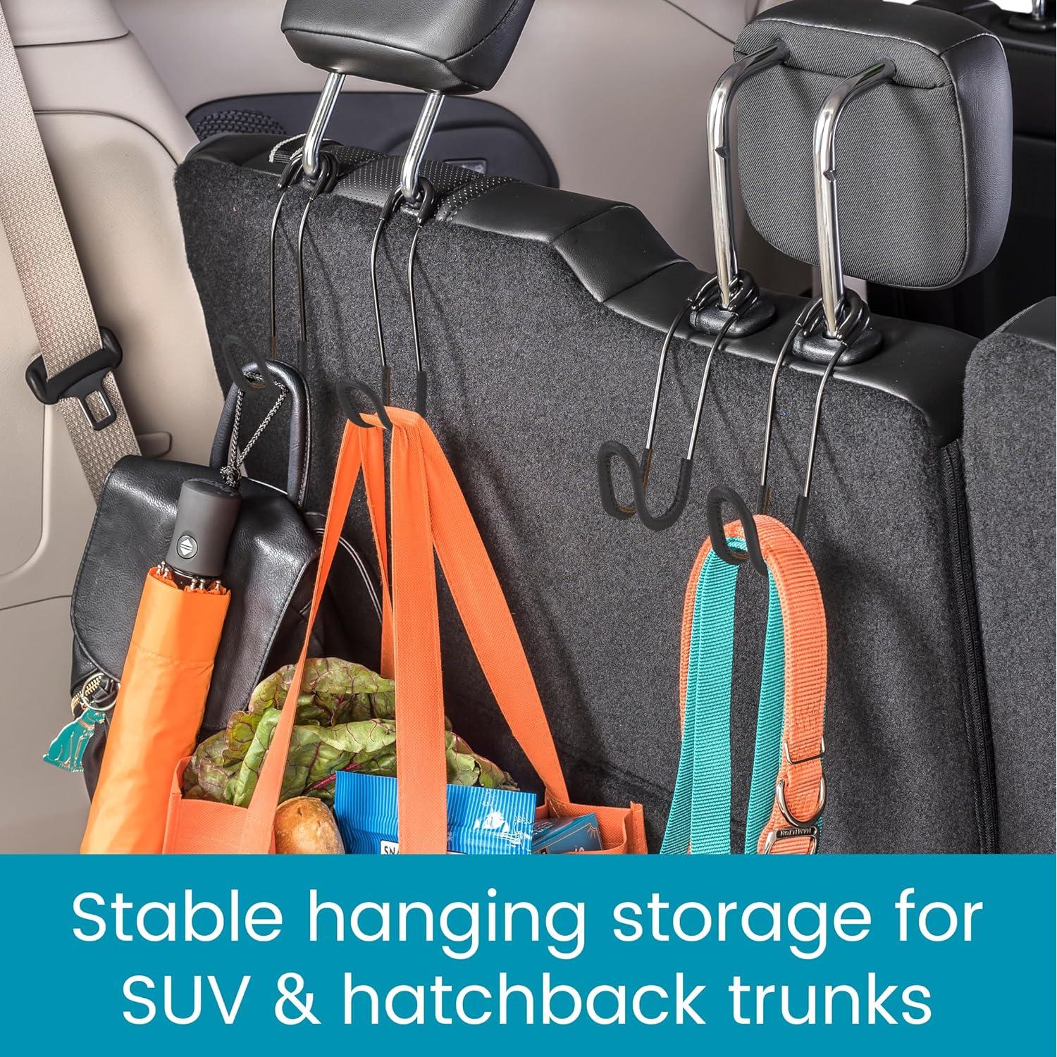 Ganchos de Reposacabezas para Auto High Road - Soporte para Bolsos hasta 18 kg - Paquete de 2