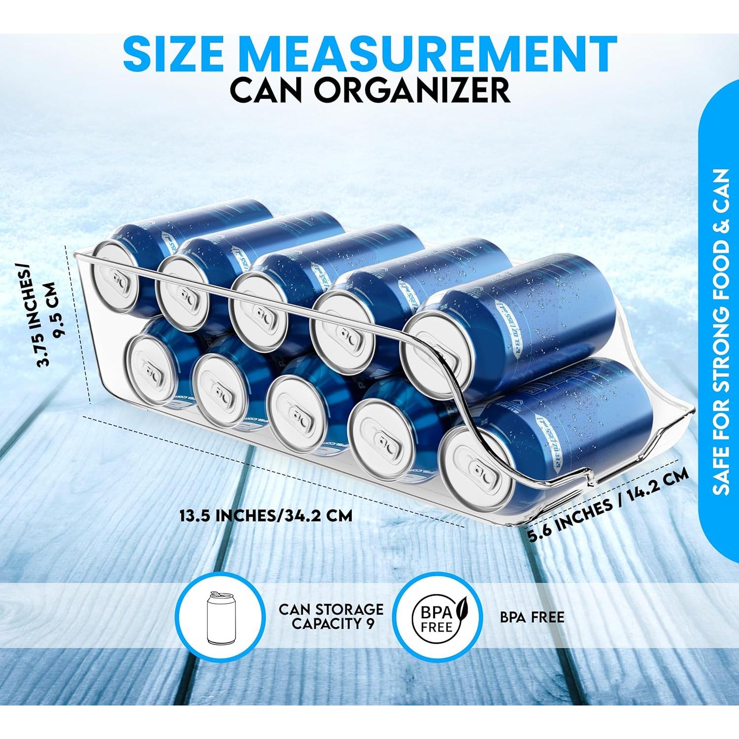 Organizador de Latas Utopia Kitchen Transparente 9 Latas