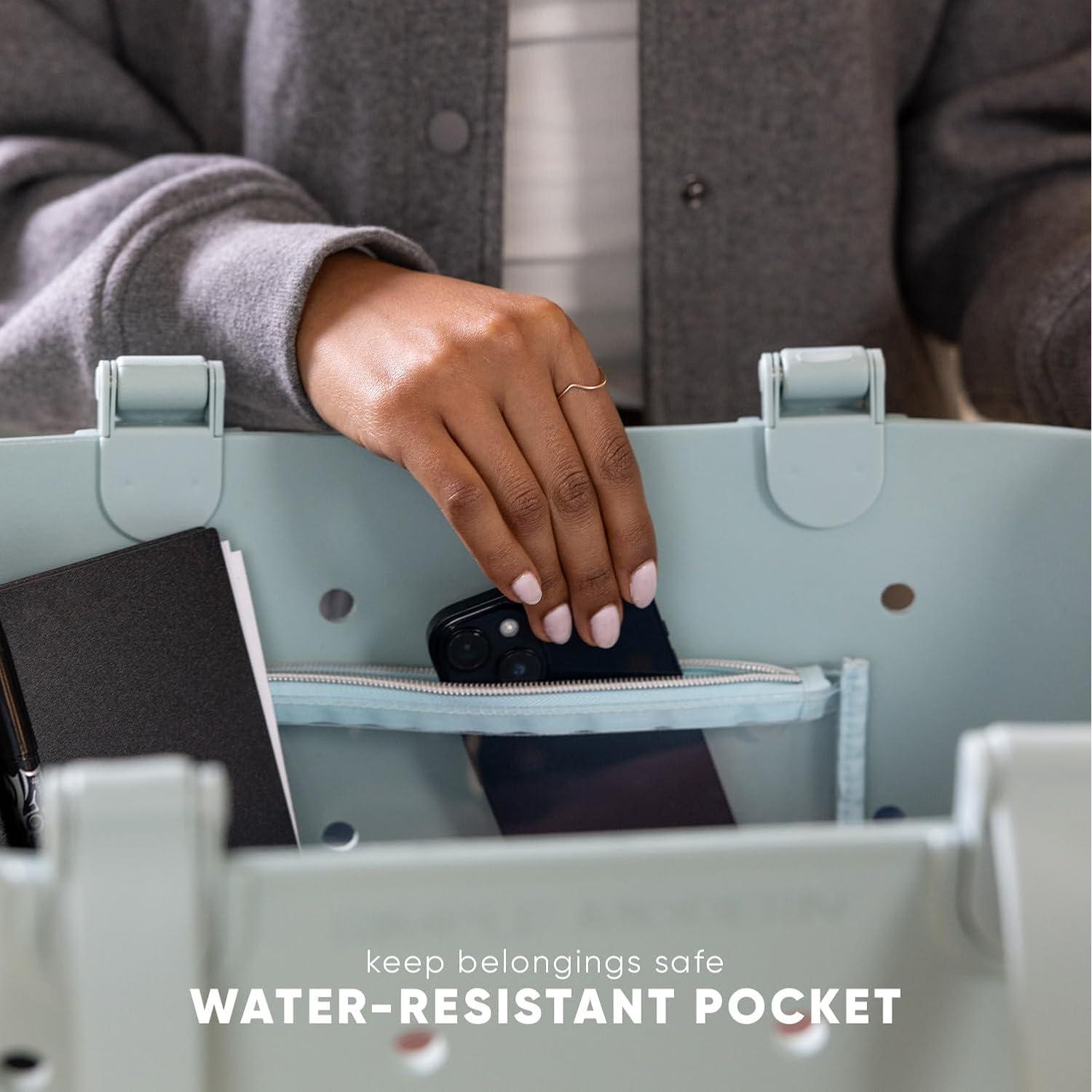 Bolsa de Playa Mediana Simple Modern EVA Impermeable Almendra