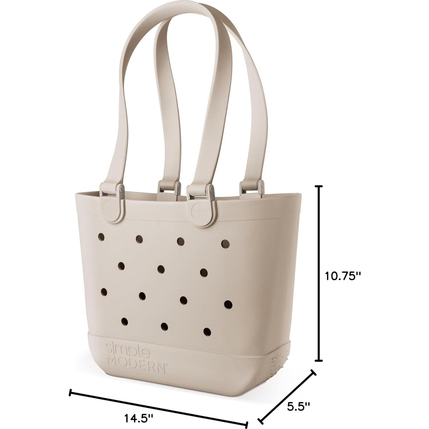 Bolsa de Playa Mediana Simple Modern EVA Impermeable Almendra