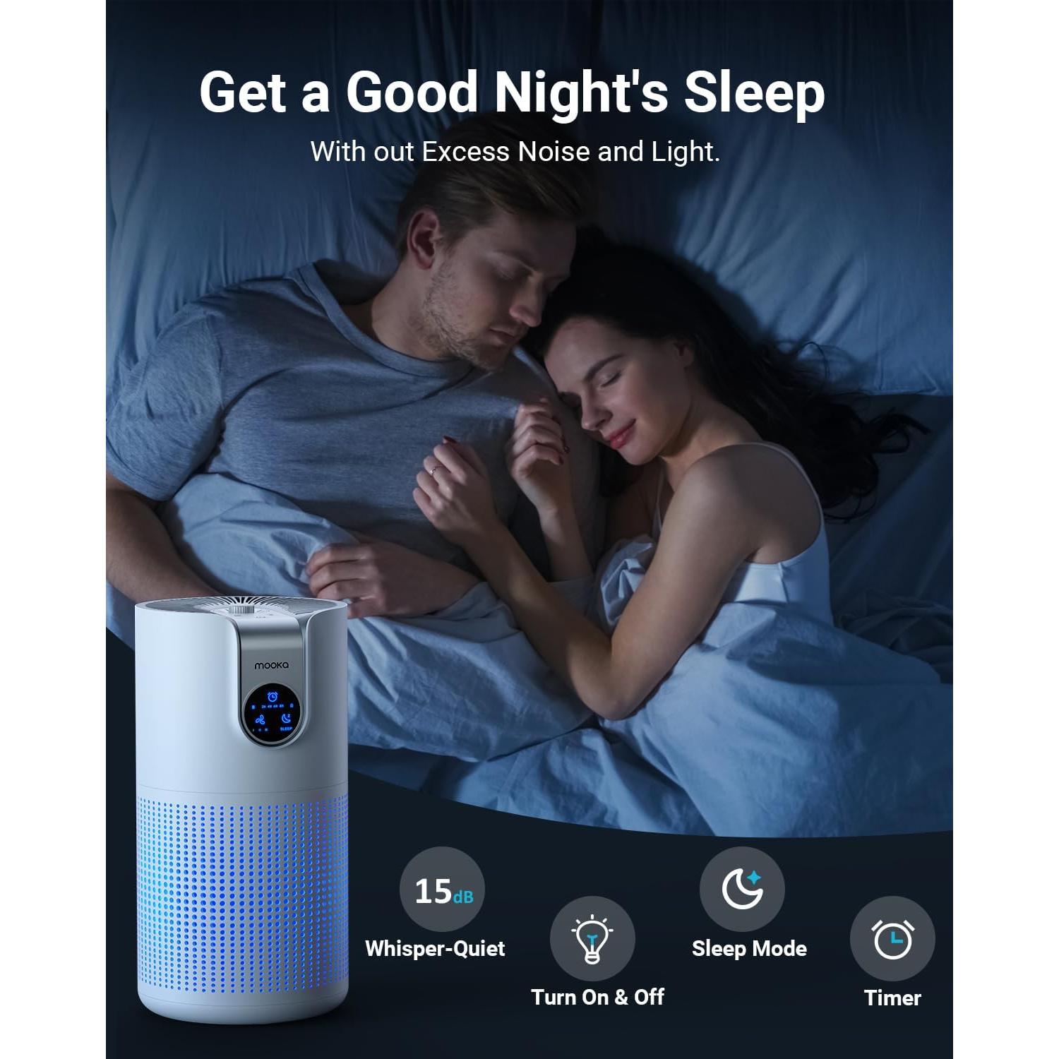 Purificador de Aire MOOKA M03 HEPA Aromaterapia 139m²