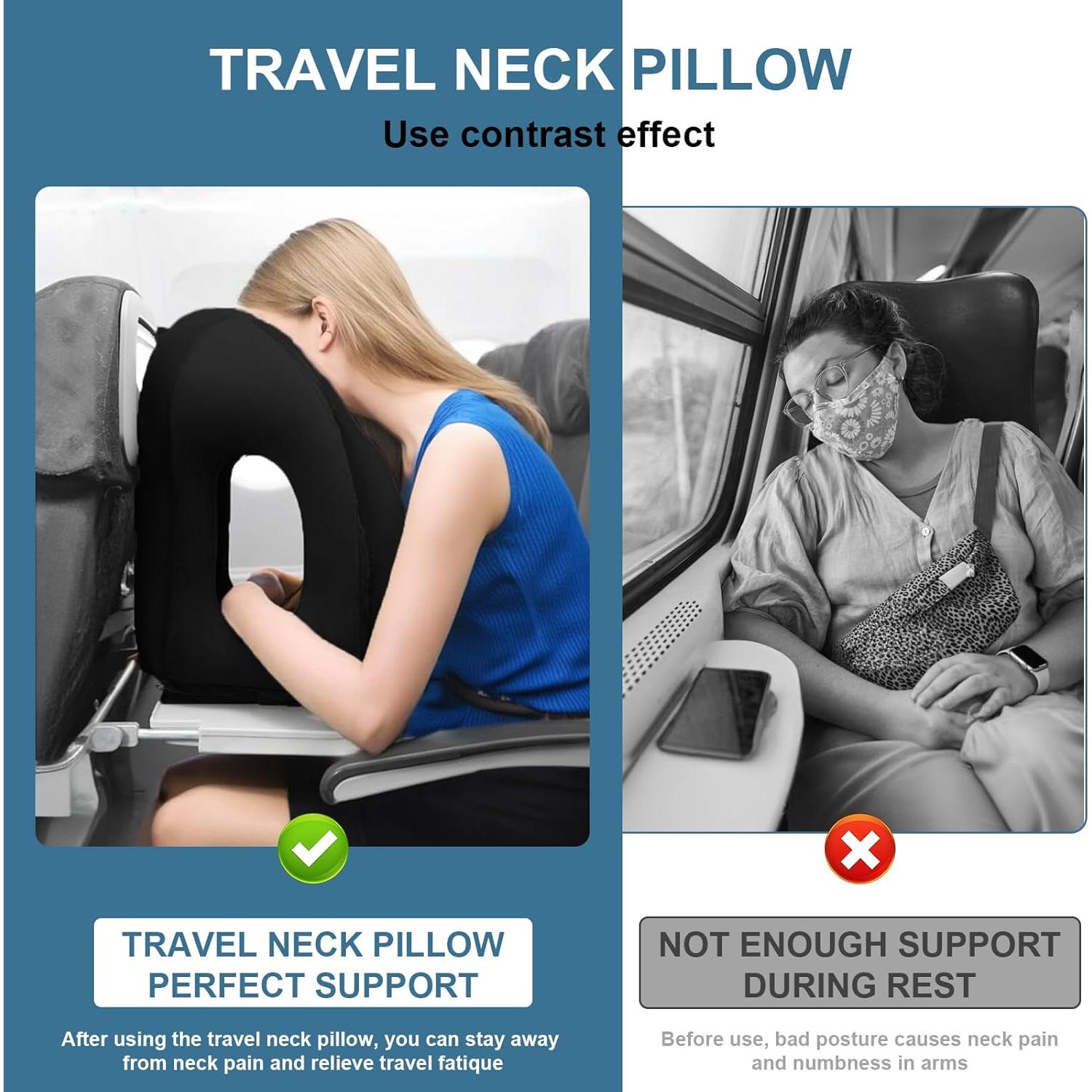 Almohada de Viaje Inflable Kimiandy 53x32 cm Ergonométrica