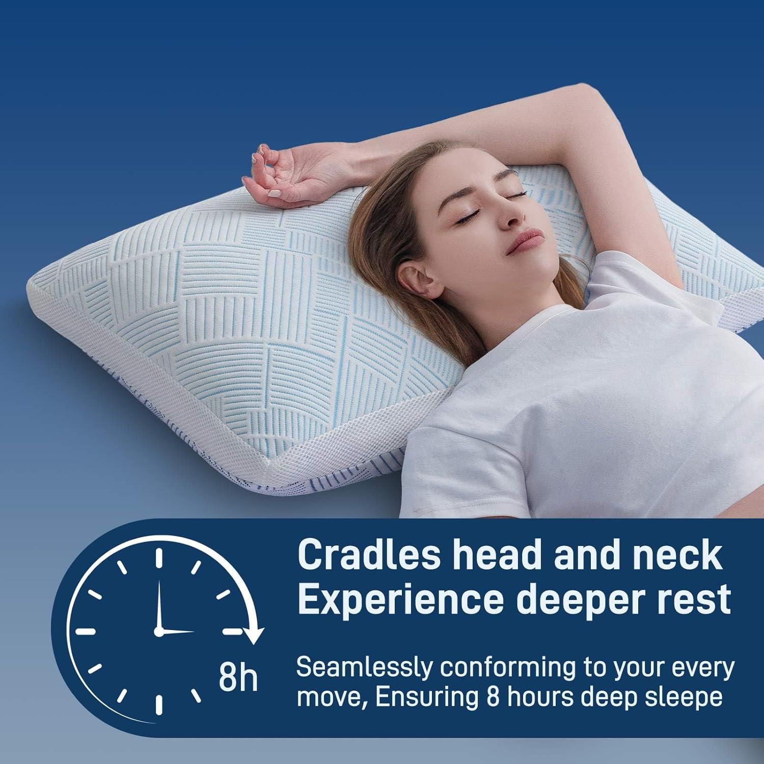 Almohada Ajustable Hipoalergénica Lyralith Queen Espuma Memoria