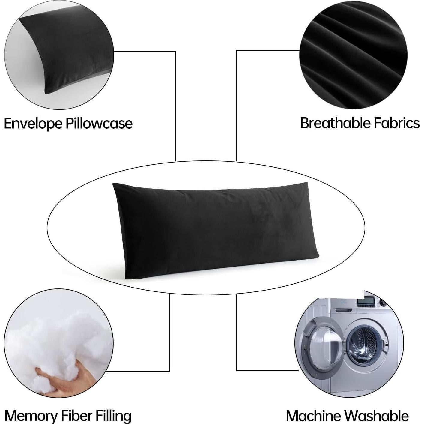 Cojín Corporal BedTreat 137x51 cm - Suave y Hipoalergénico