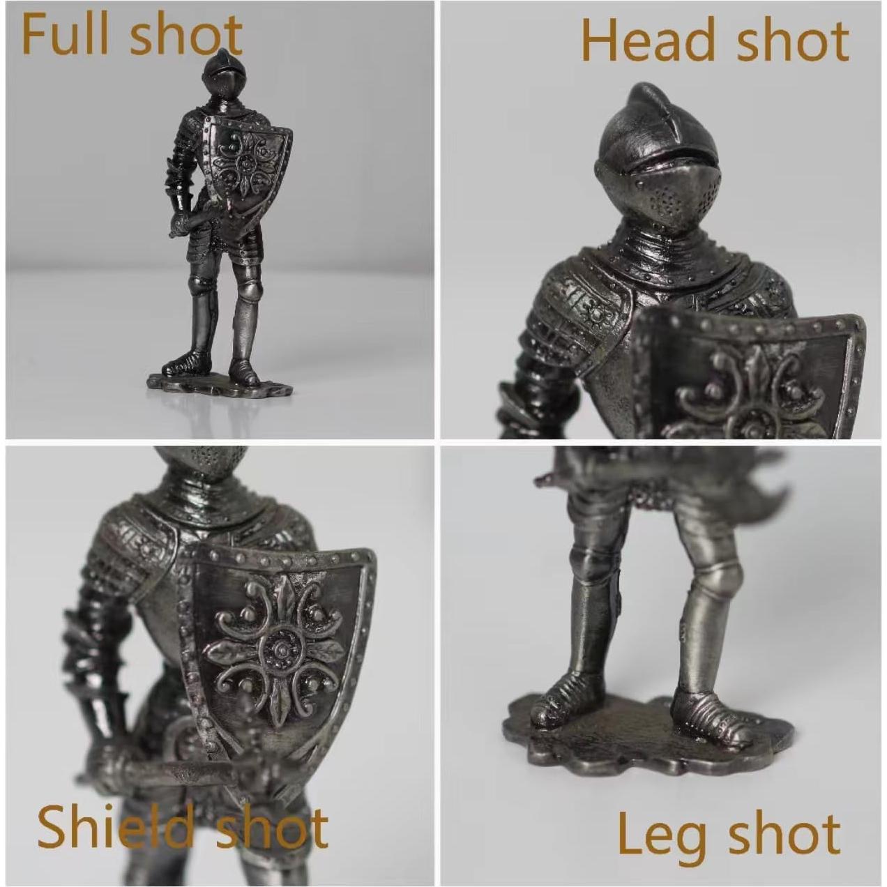 Estatua Caballero Medieval Metal 15x11.7 cm XinZhiRun