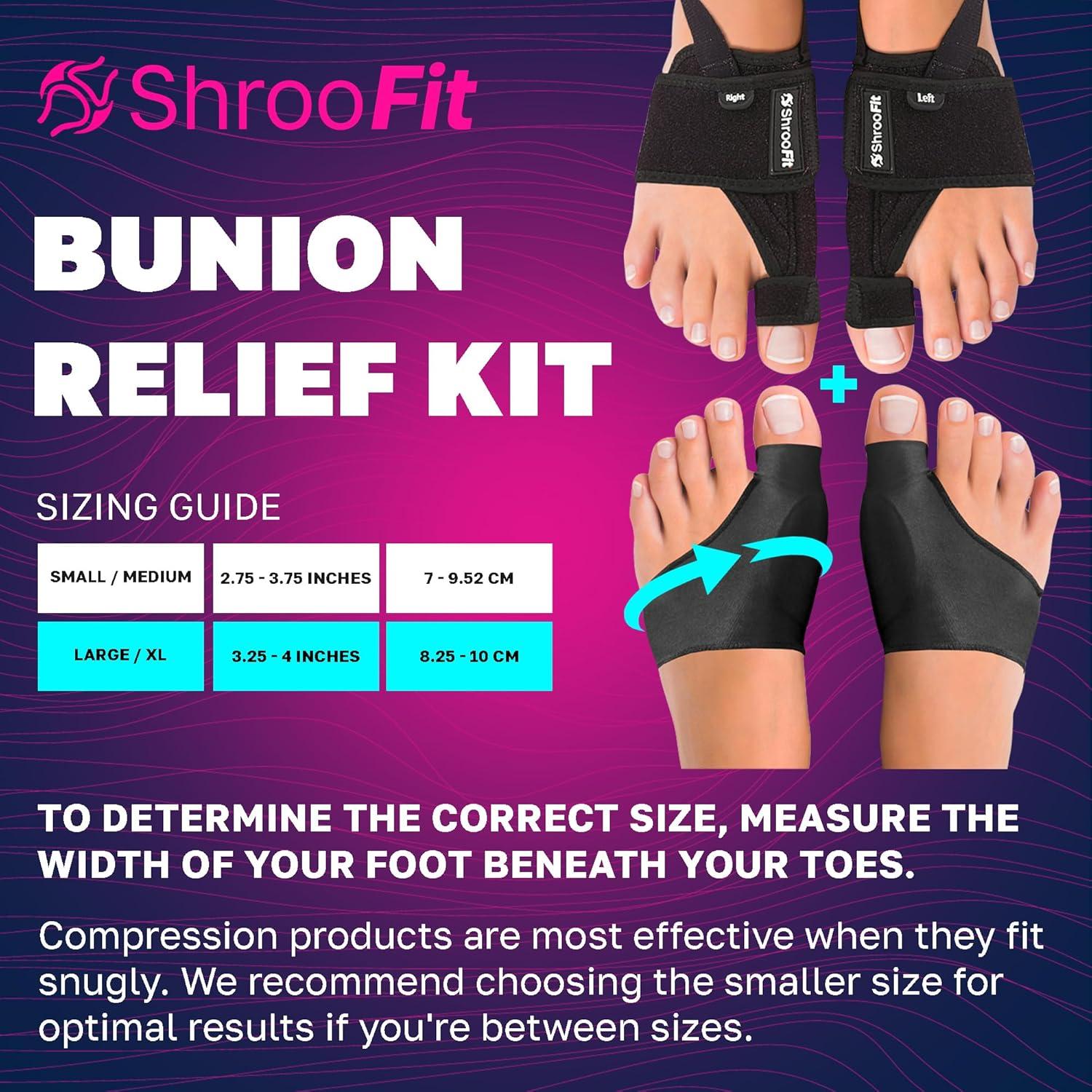 Effective Corrector for Women and Men | Relief Kit, Straighten Toes, and Correct Alignment | Cushion Sleeves | Feet Support - Small/Medium