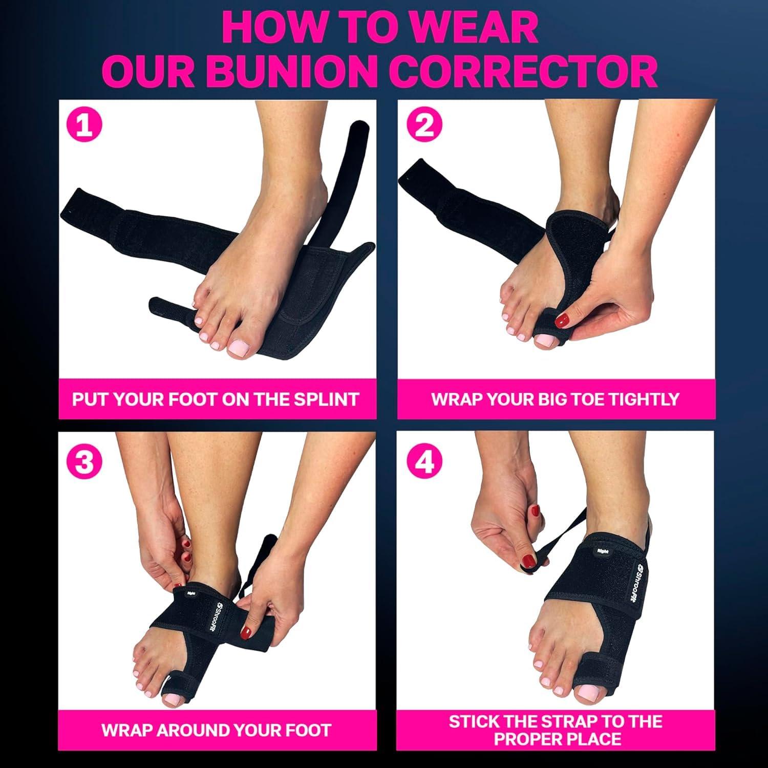 Effective Corrector for Women and Men | Relief Kit, Straighten Toes, and Correct Alignment | Cushion Sleeves | Feet Support - Small/Medium