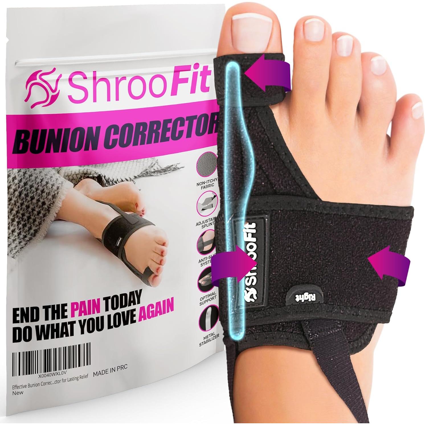 Effective Corrector for Women and Men | Relief Kit, Straighten Toes, and Correct Alignment | Cushion Sleeves | Feet Support - Small/Medium