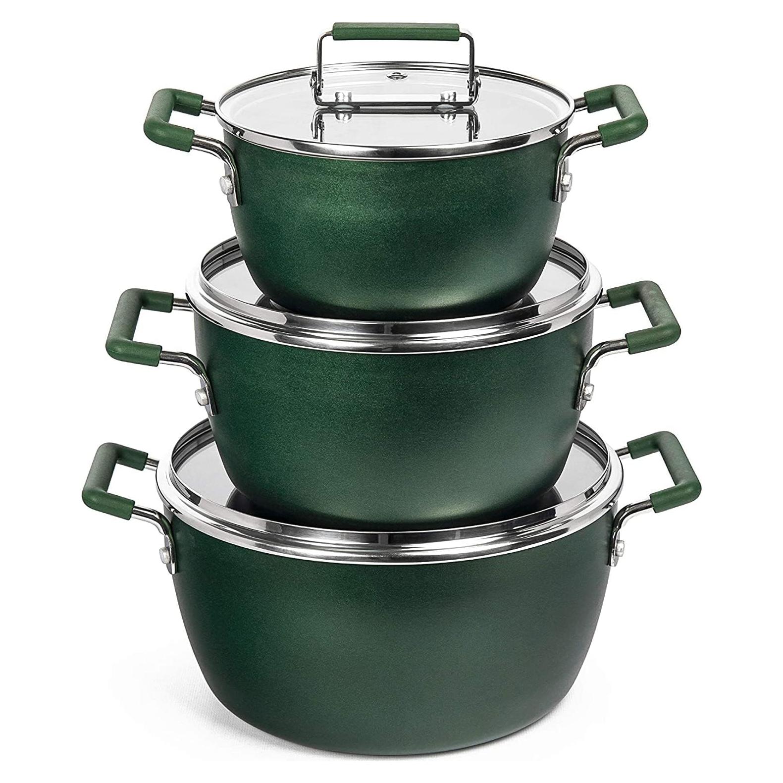 Juego de Ollas Apilables Granitestone 6 Piezas Antiadherente