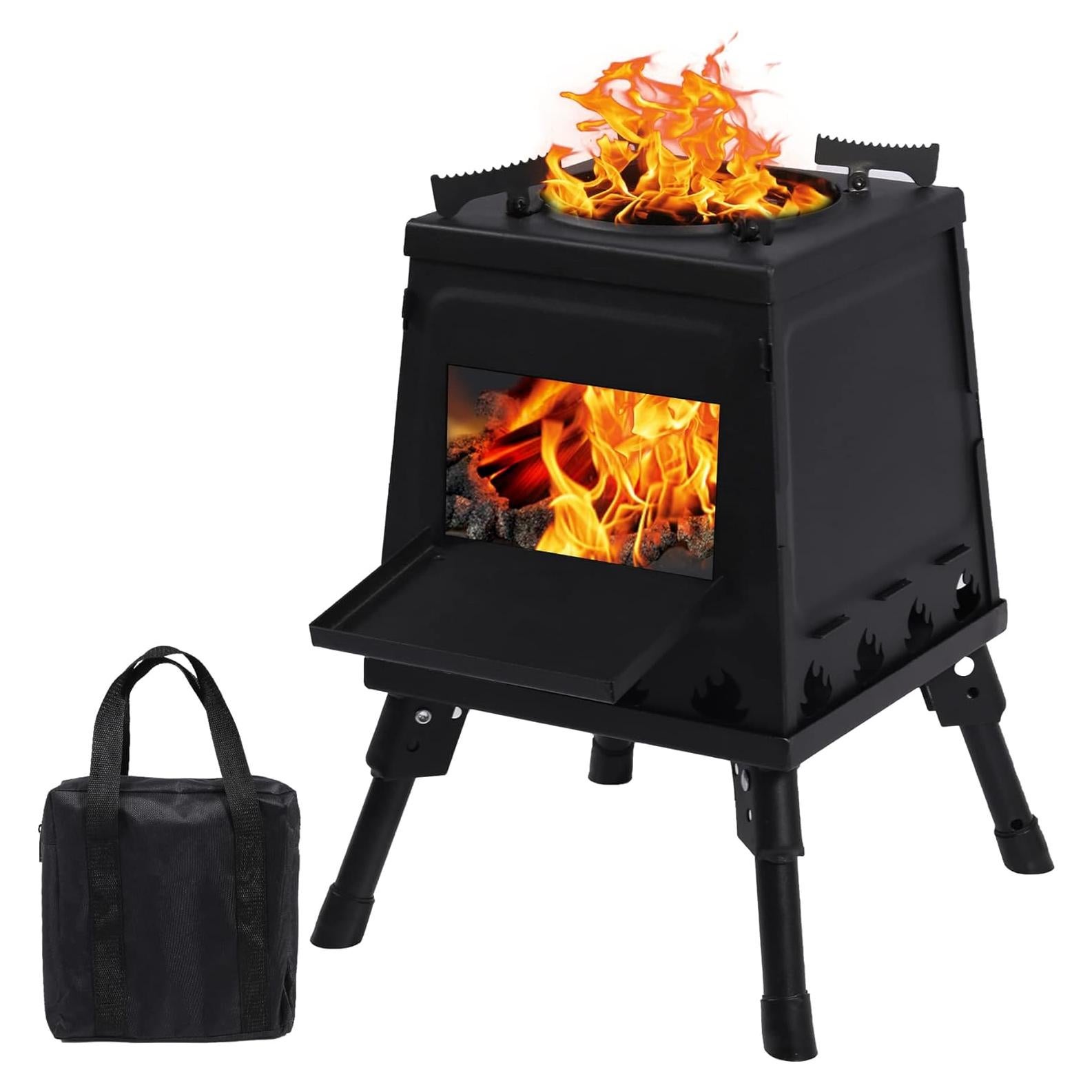 Lineslife Estufa Cohete de Leña Portátil 25-36 cm Acero Inox