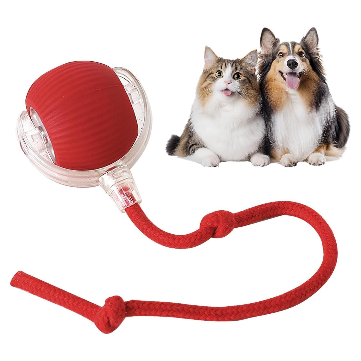 Bola Rodante Inteligente para Gatos y Perros NEYSXYU - Rojo