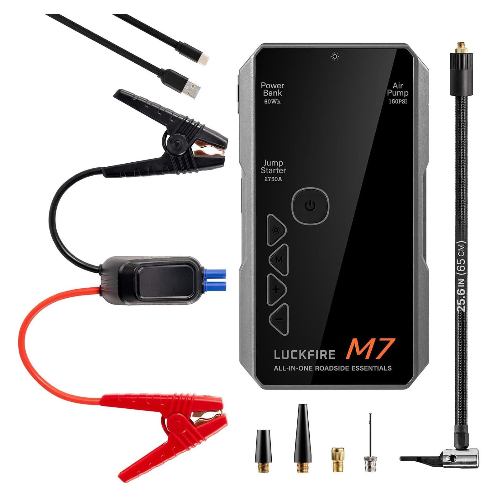 Arrancador de Batería Luckfire M7 2750A con Compresor