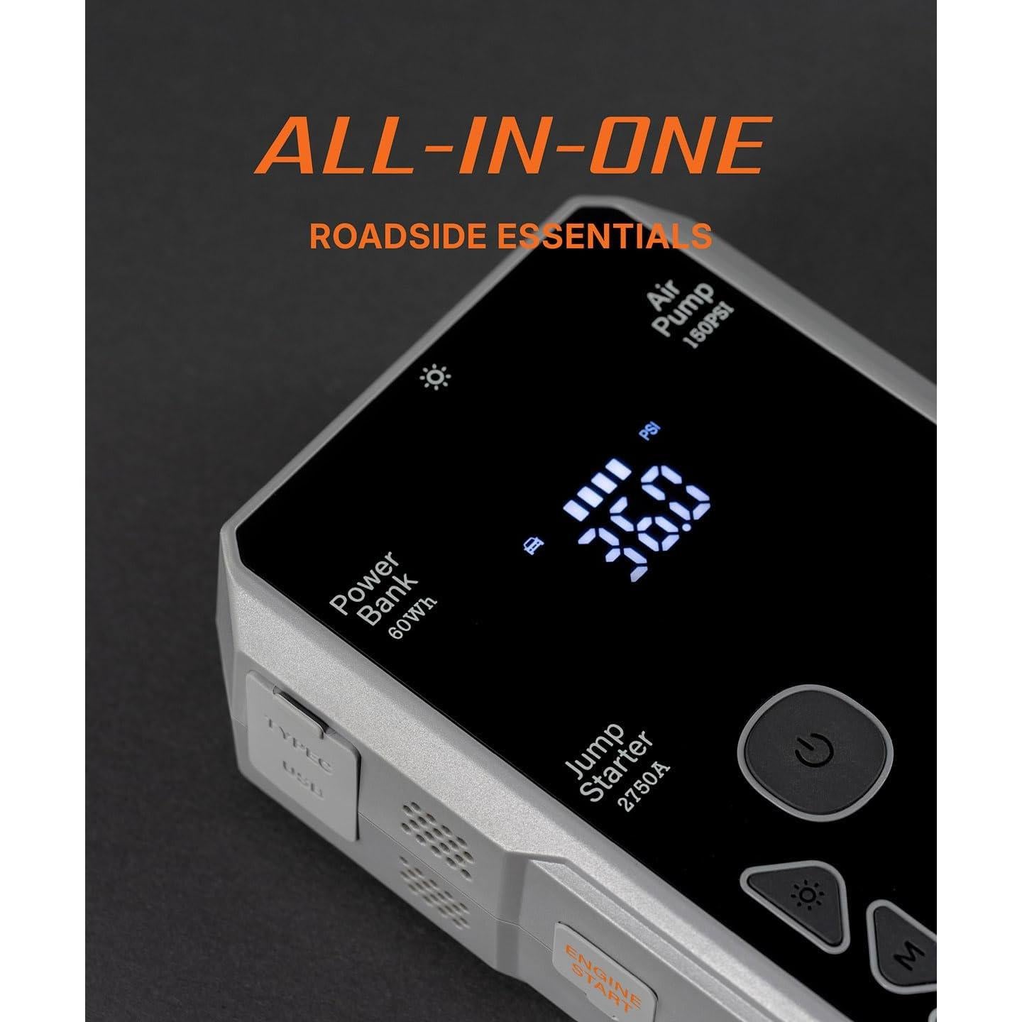 Arrancador de Batería Luckfire M7 2750A con Compresor