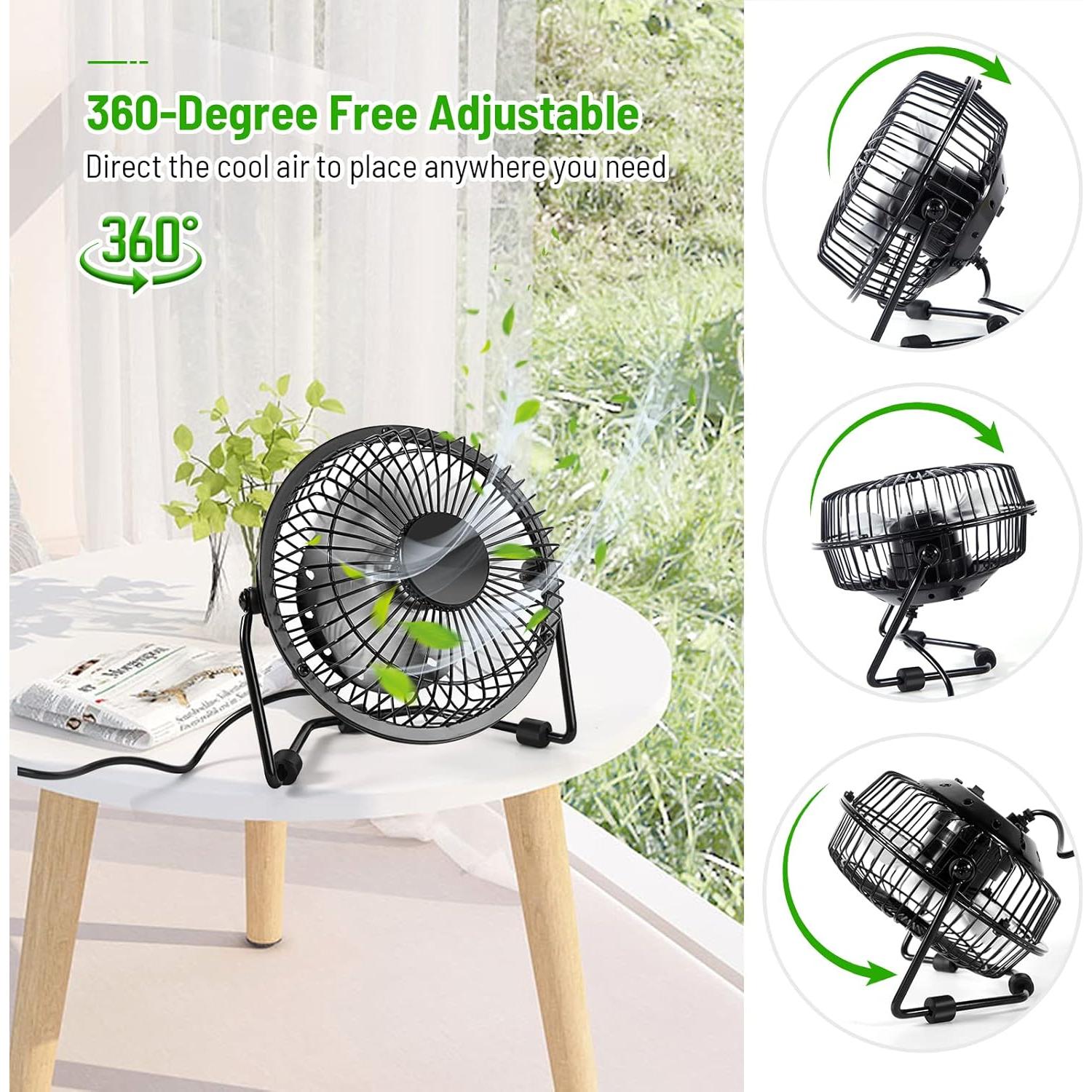 Ventilador de Escritorio AMKEN USB 11.43 cm Ultra-silencioso