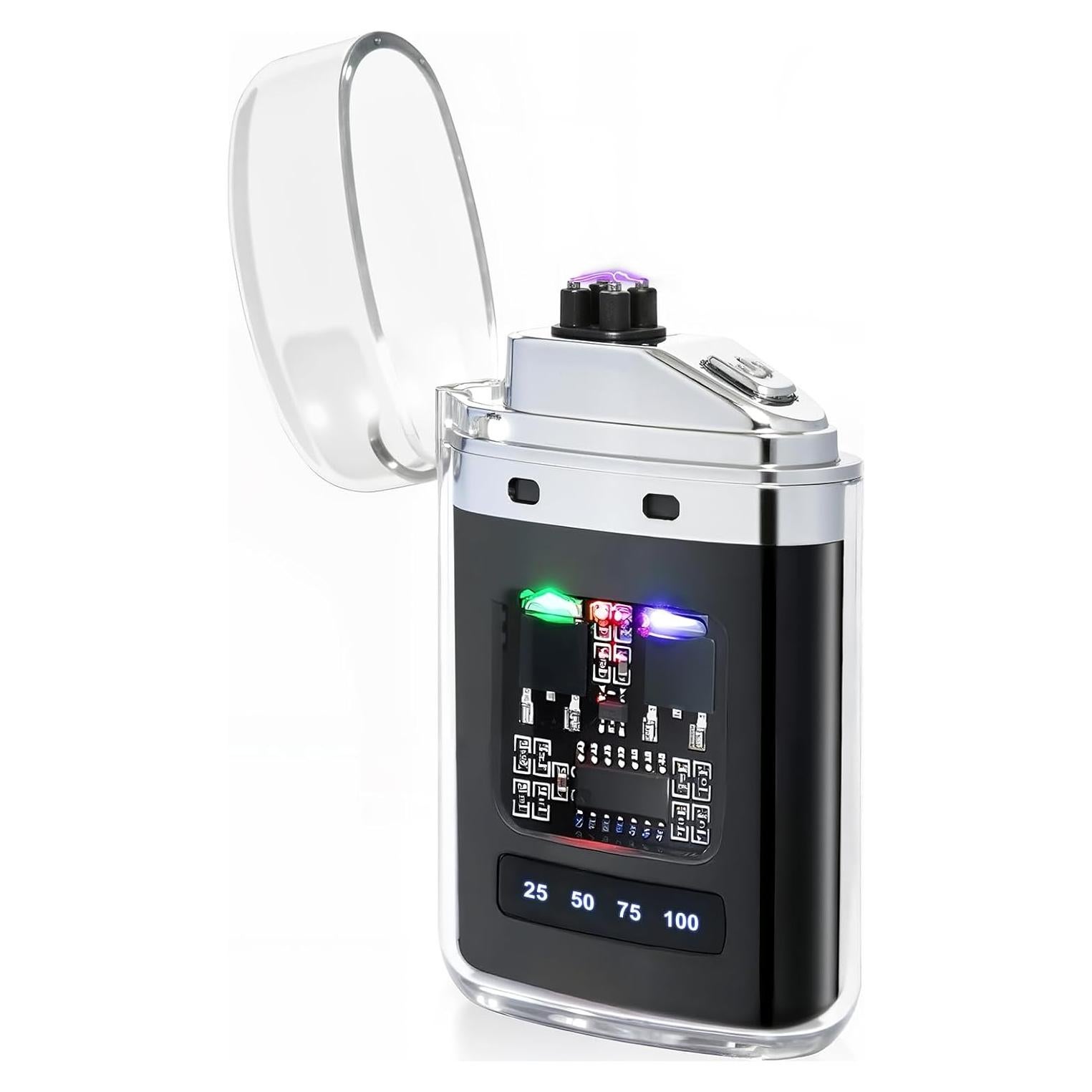 Encendedor Eléctrico Recargable BAJISA Negro a Prueba de Viento