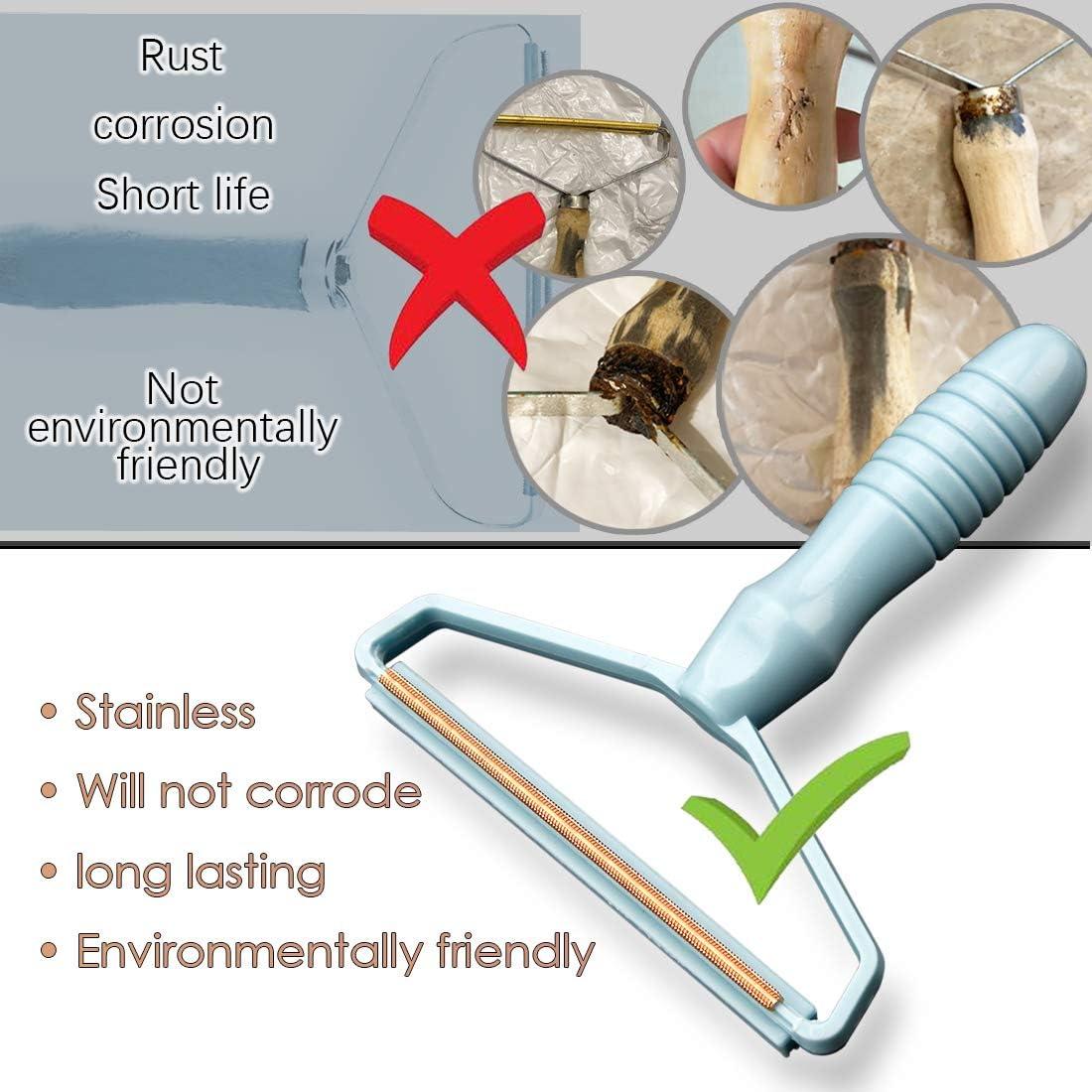 Portable Fabric Shaver, Pet Hair Remover, Manual Lint Remover, Dog Cat Hair Remover for Carpet, Clothes, Furniture, Couch Blue 1pcs