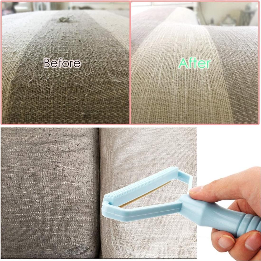 Portable Fabric Shaver, Pet Hair Remover, Manual Lint Remover, Dog Cat Hair Remover for Carpet, Clothes, Furniture, Couch Blue 1pcs