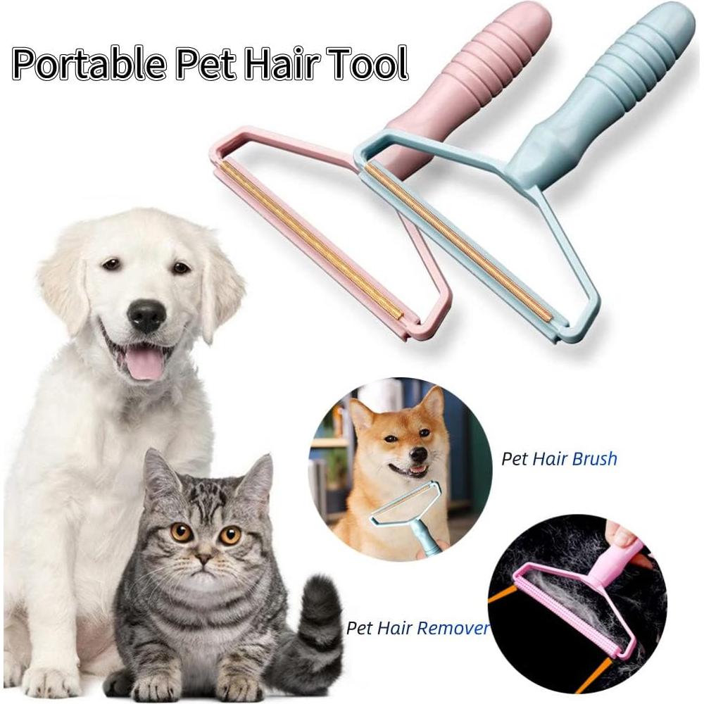 Portable Fabric Shaver, Pet Hair Remover, Manual Lint Remover, Dog Cat Hair Remover for Carpet, Clothes, Furniture, Couch Blue 1pcs