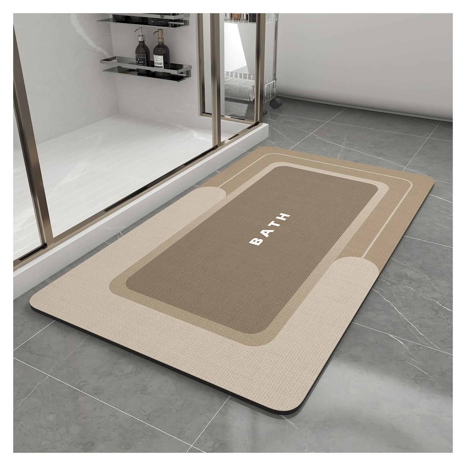 Alfombra de Baño Antideslizante MontVoo 43x68cm Beige
