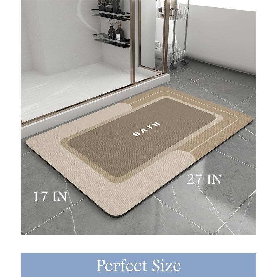 Alfombra de Baño Antideslizante MontVoo 43x68cm Beige