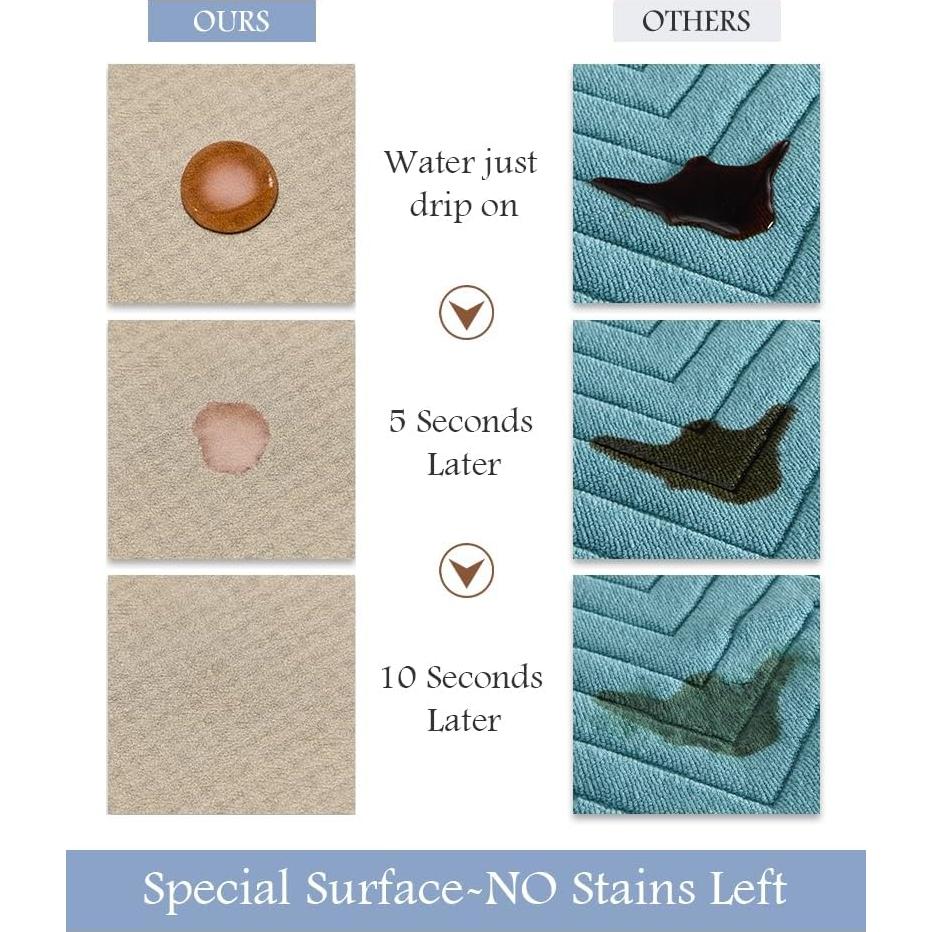 Alfombra de Baño Antideslizante MontVoo 43x68cm Beige