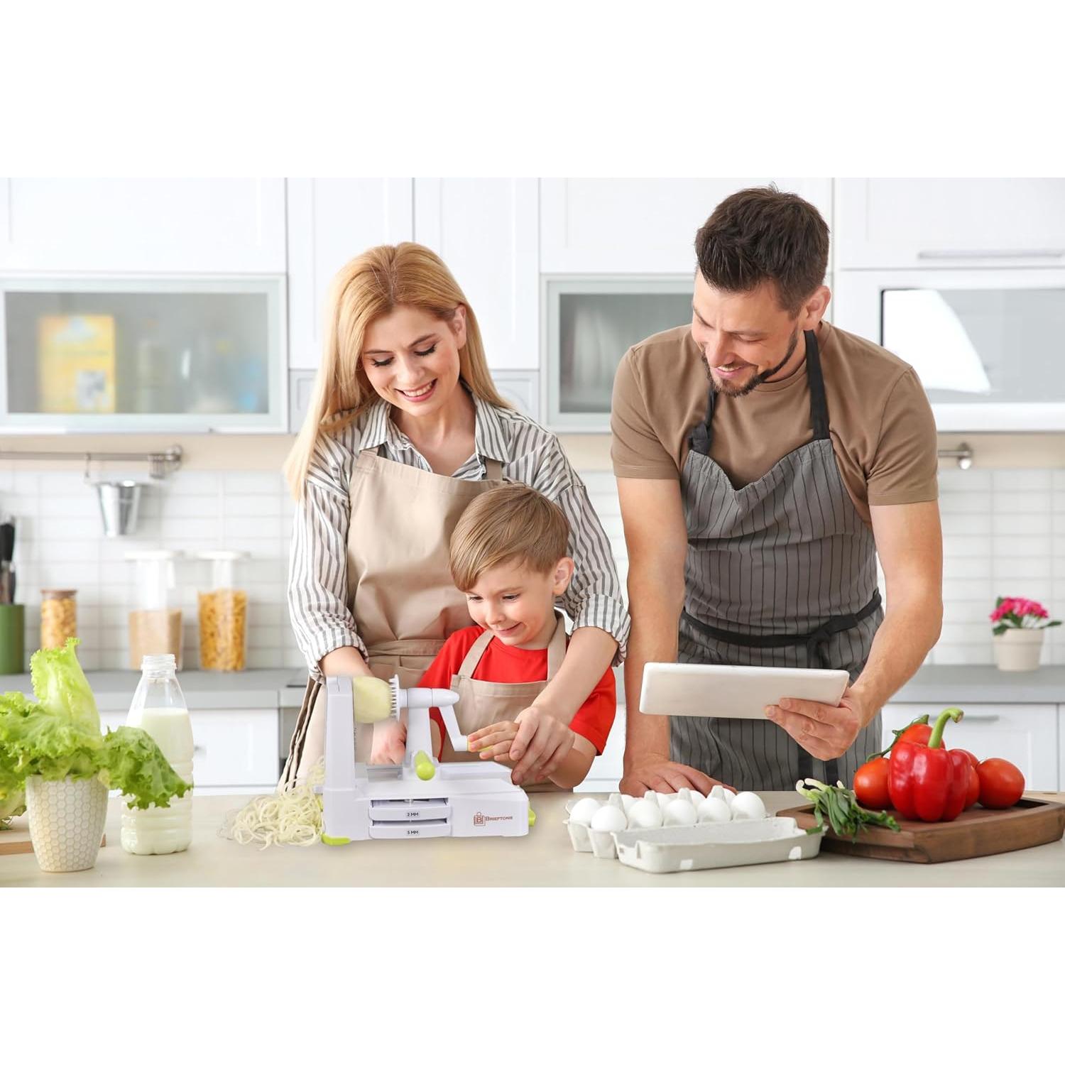 Cortador Espiral Brieftons 5 Cuchillas para Verduras