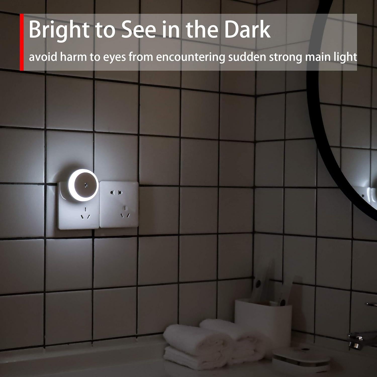 Luz Nocturna LED Enchufable myCozyLite 2 Paquete Blanco Frío