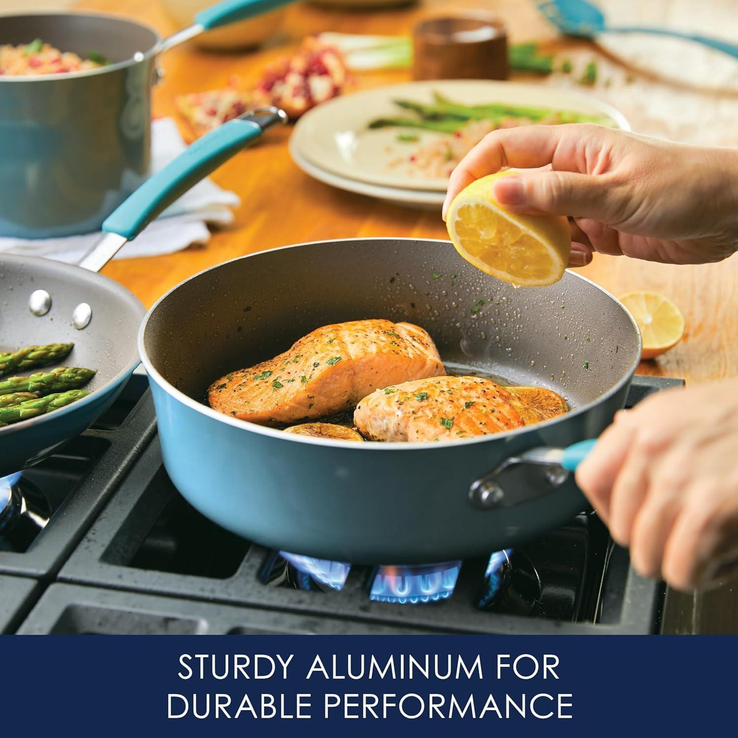 Juego de Ollas y Sartenes Rachael Ray Cucina 12 Piezas Azul