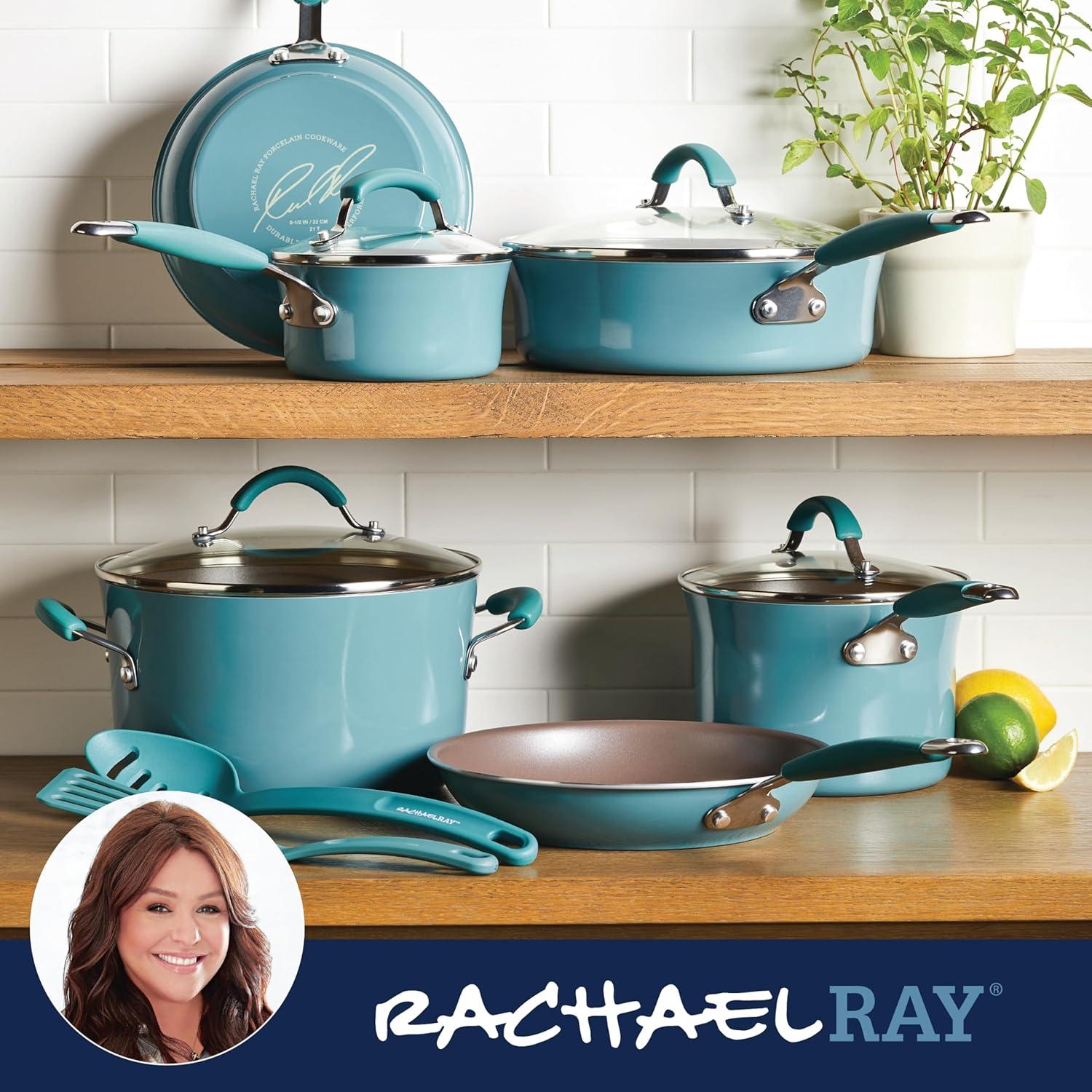 Juego de Ollas y Sartenes Rachael Ray Cucina 12 Piezas Azul