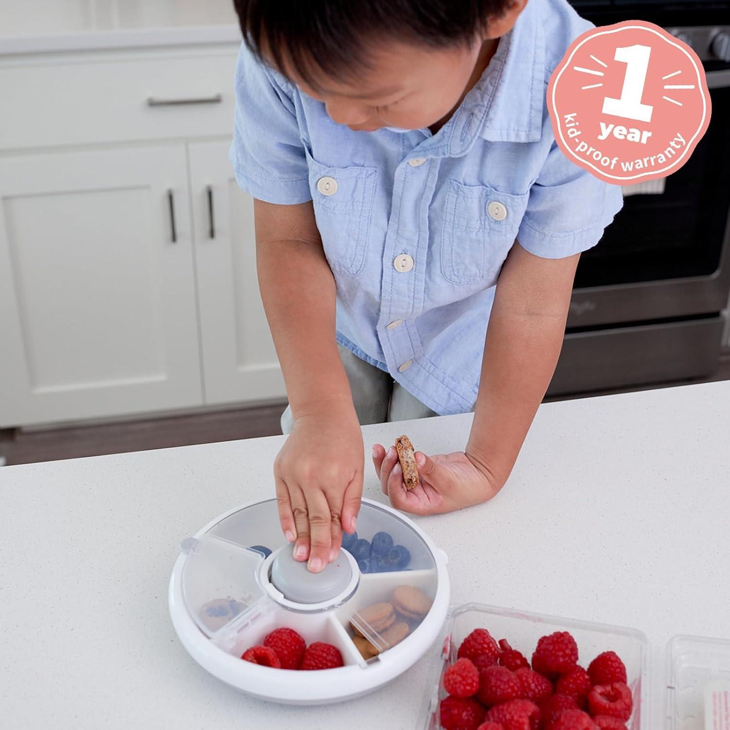 Contenedor de Snacks Spinner GoBe Kids Coral Rosa 5 Compartimentos