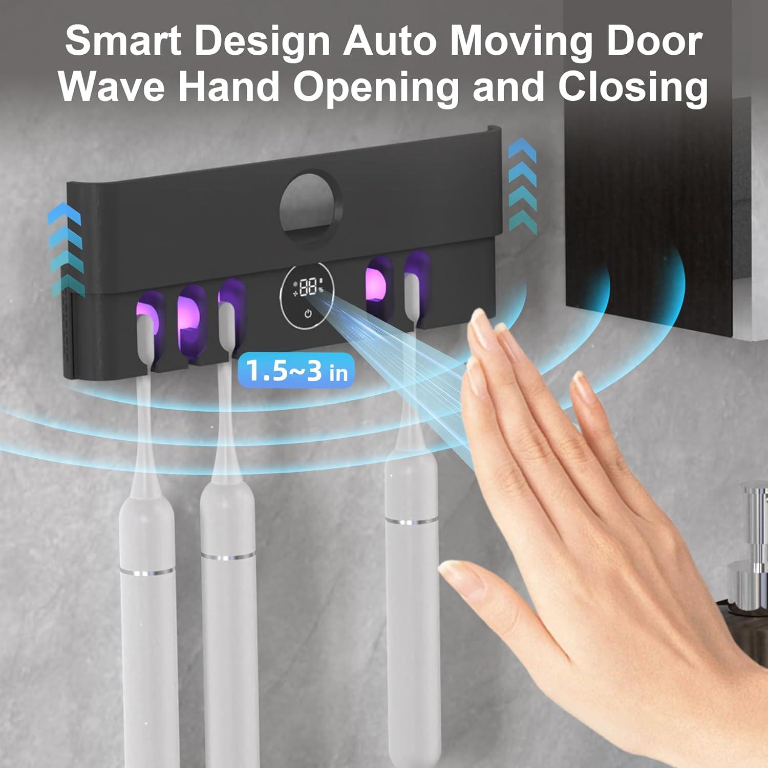 Soporte Limpiador de Cepillos de Dientes KIEROFIRT x114 Azul