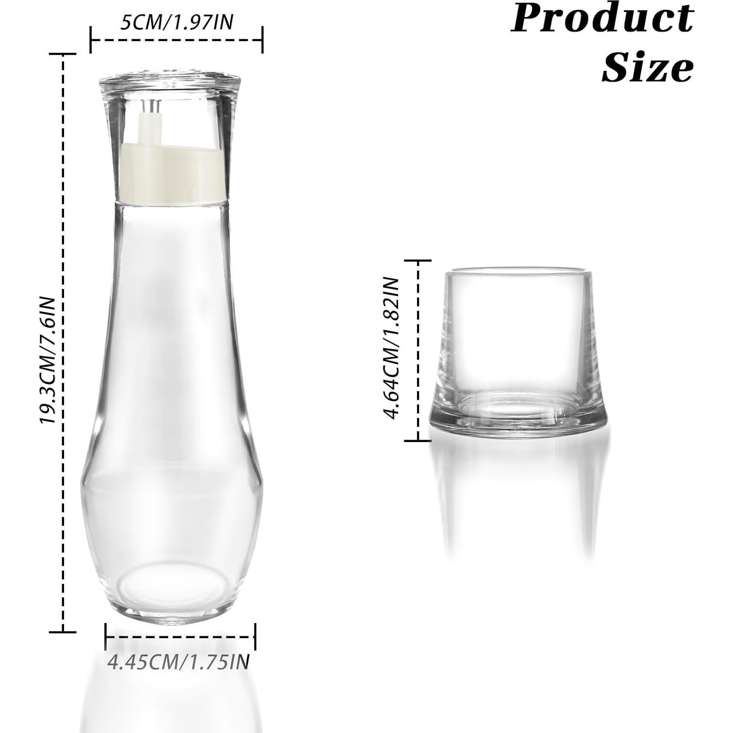 Bathroom Mouthwash Dispenser with Lid,8.8 oz Glass Mouthwash Dispensers with Pour Spout Reusable Dispensing Mouthwash, Vegetable Oil, Syrup, and Other Liquids Container Cups