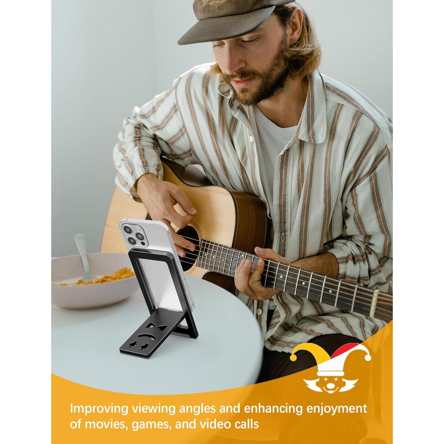 Soporte de Teléfono Ajustable Aoviho para Escritorio Negro