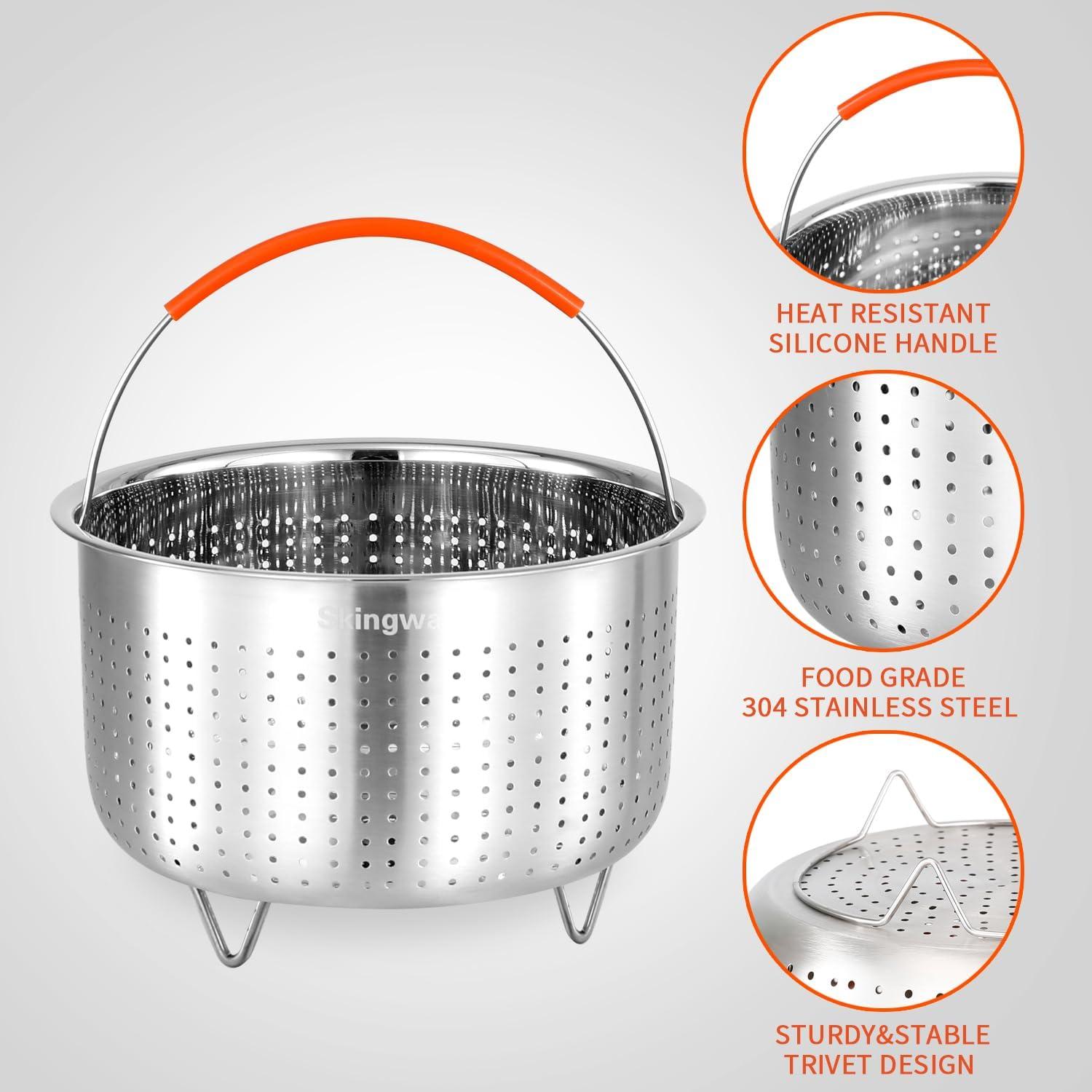 Cesta de vapor Skingwa 2.84L acero inoxidable para Instant Pot