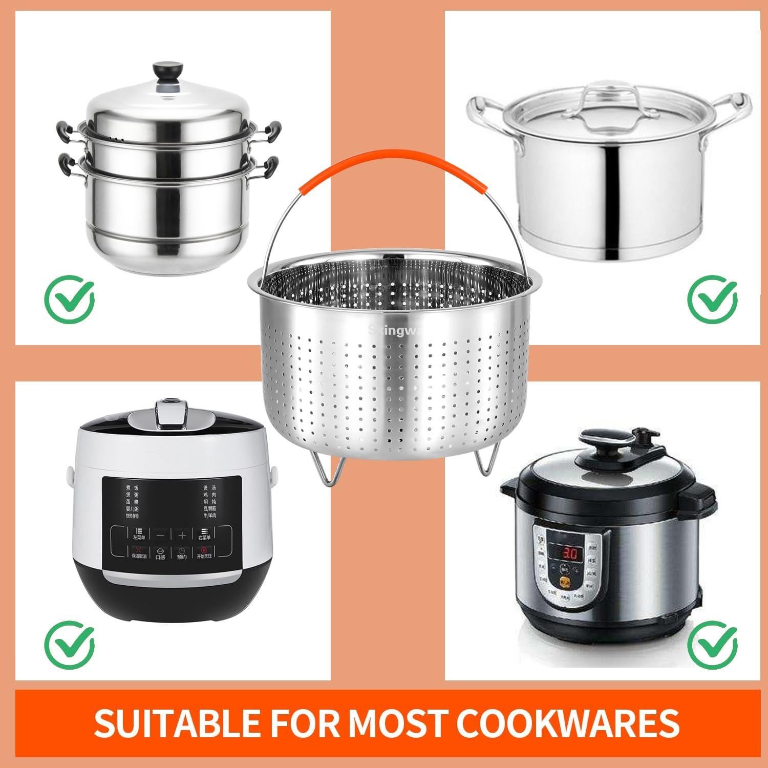 Cesta de vapor Skingwa 2.84L acero inoxidable para Instant Pot