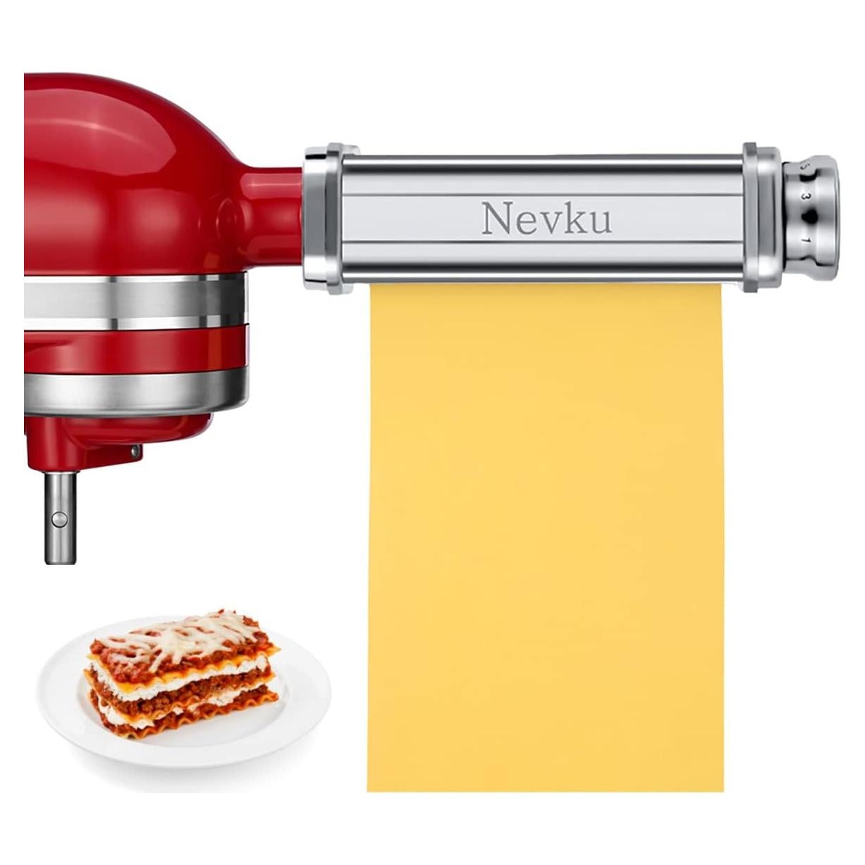 Accesorio de rodillo de pasta NEVKU para KitchenAid, 8 grosores