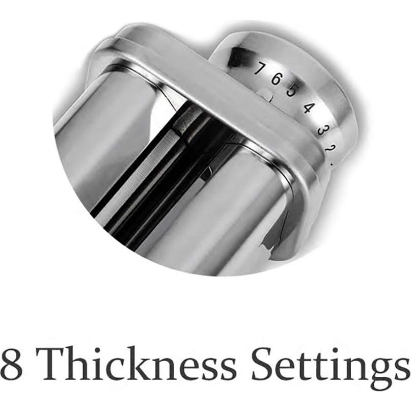 Accesorio de rodillo de pasta NEVKU para KitchenAid, 8 grosores