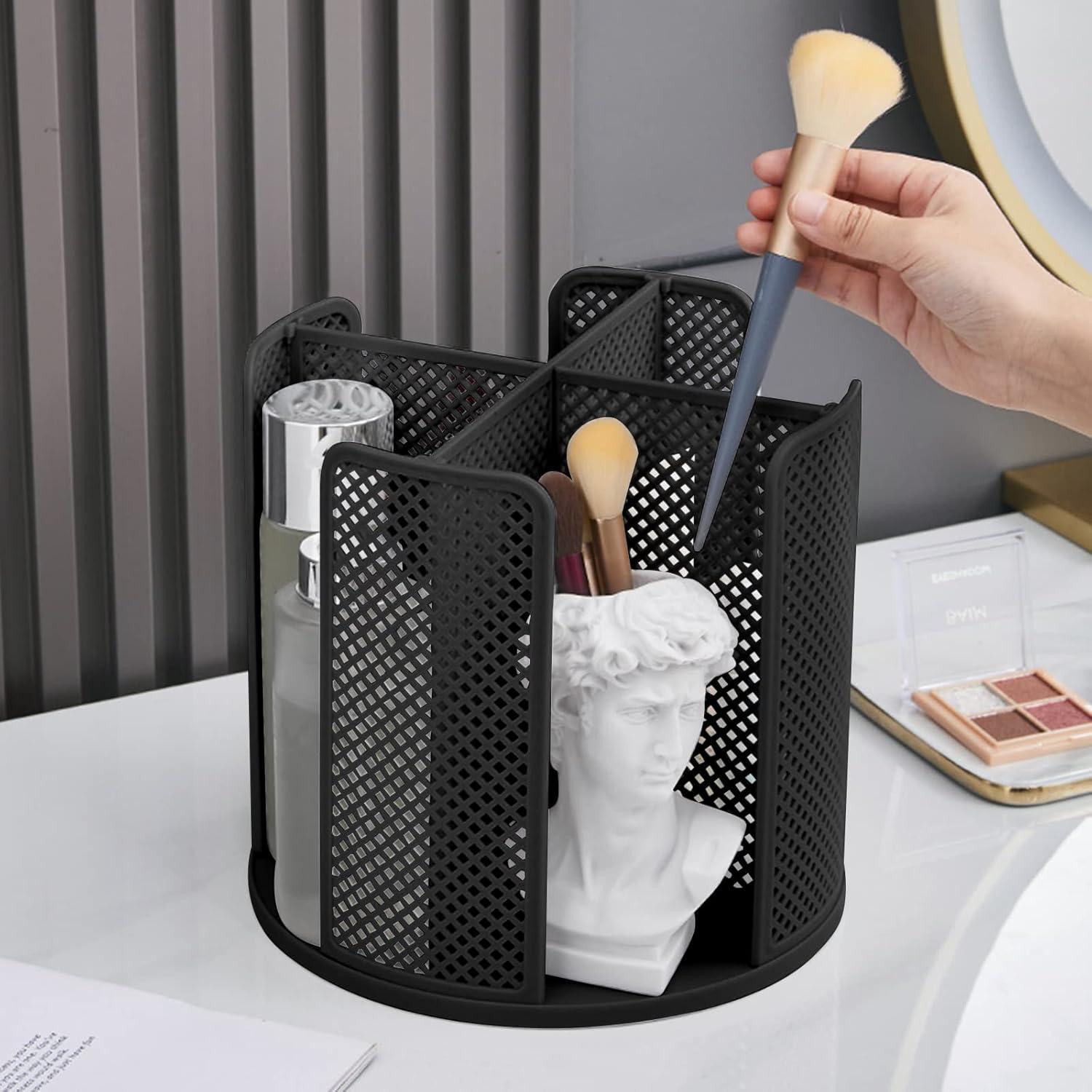 Organizador de Tazas Rotativo Honlibey 4 Compartimentos Negro