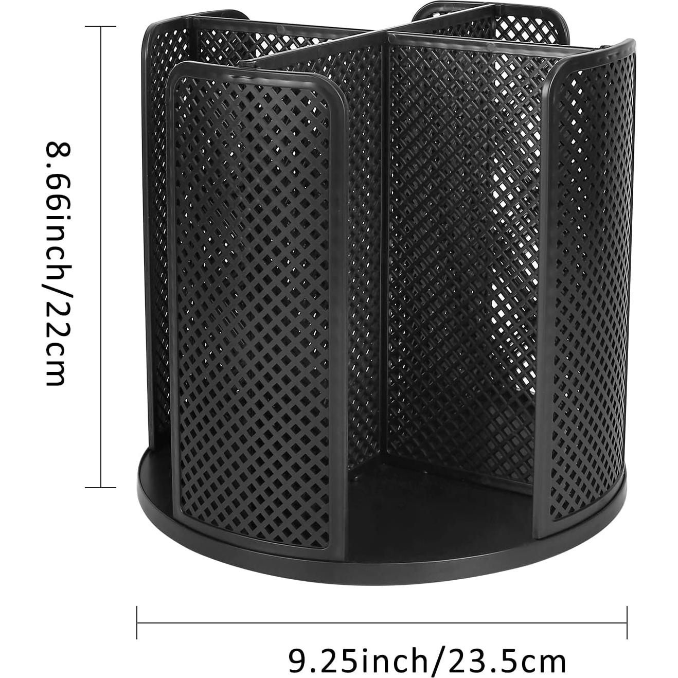 Organizador de Tazas Rotativo Honlibey 4 Compartimentos Negro
