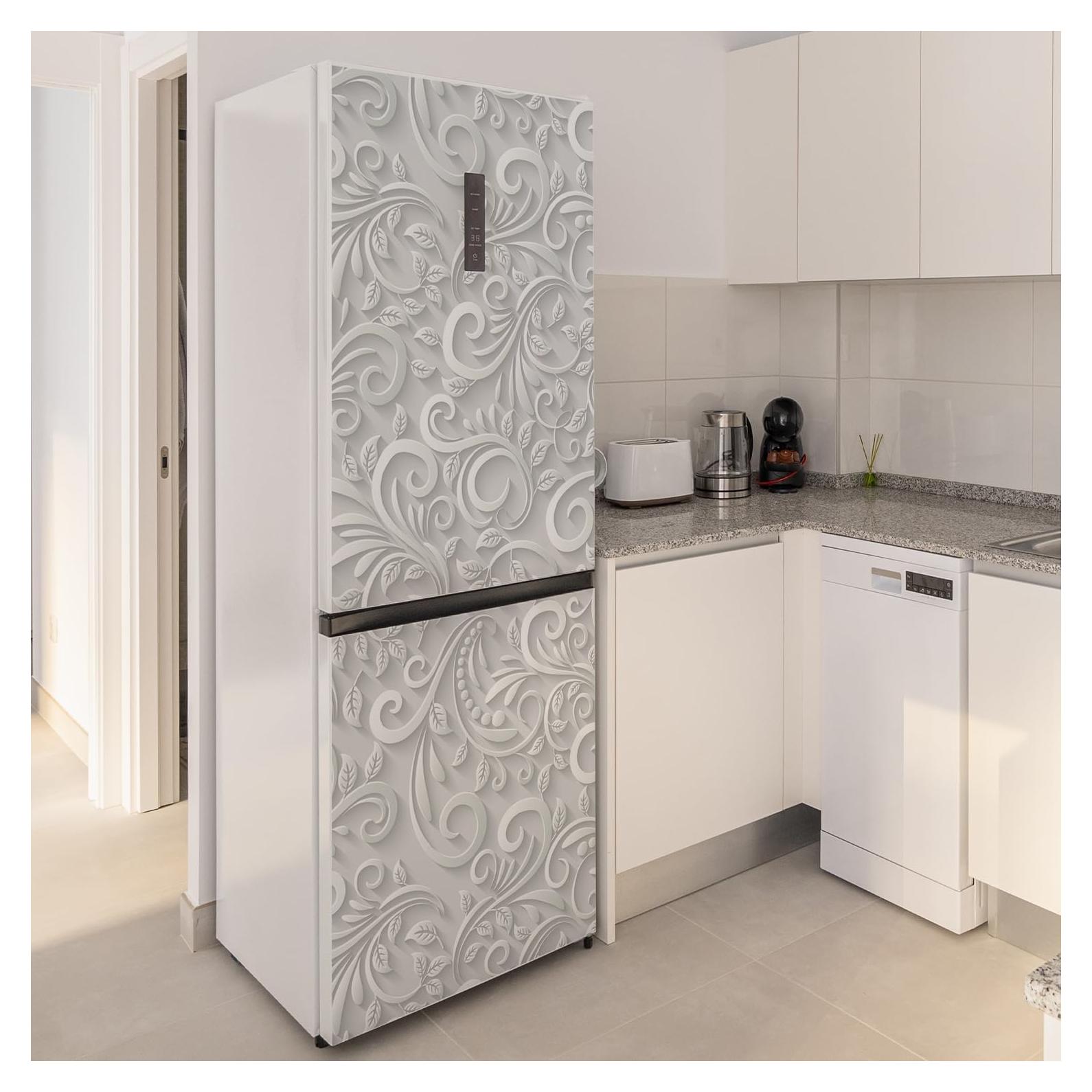 Mural Autoadhesivo para Refrigerador Funlife 56x163cm Floral