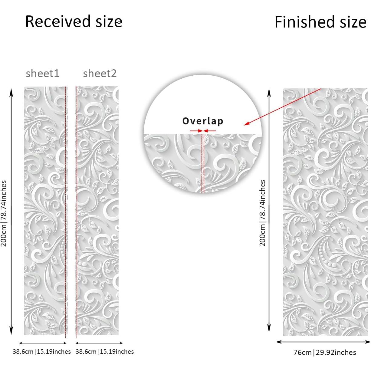 Mural Autoadhesivo para Refrigerador Funlife 56x163cm Floral
