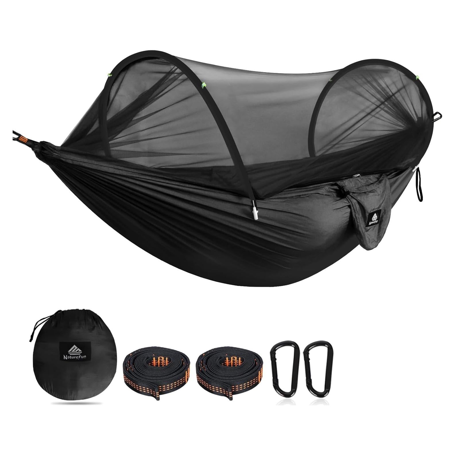 Hamaca de Camping NATUREFUN Ultra-Ligera 300kg Nylon 2.74x1.40m