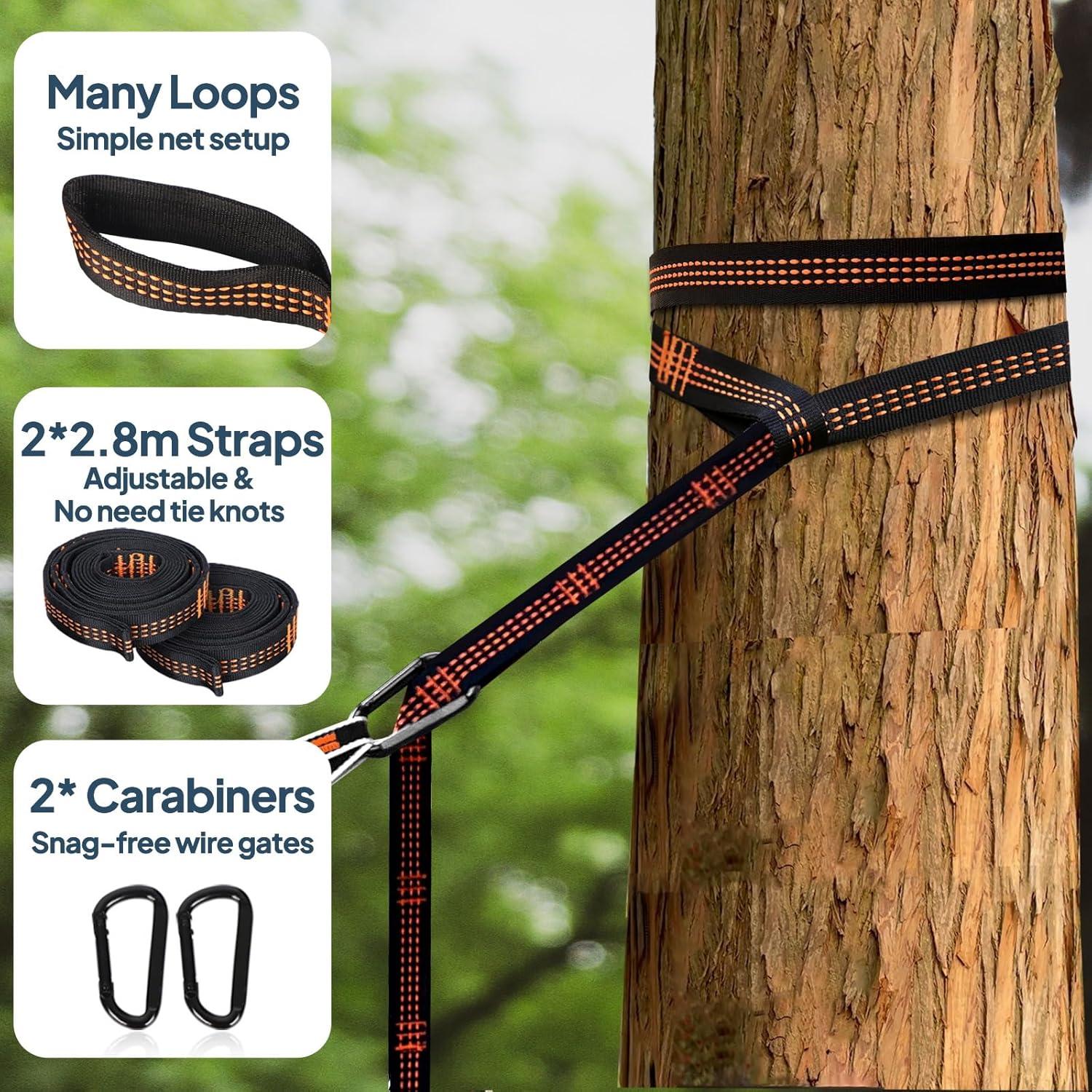 Hamaca de Camping NATUREFUN Ultra-Ligera 300kg Nylon 2.74x1.40m