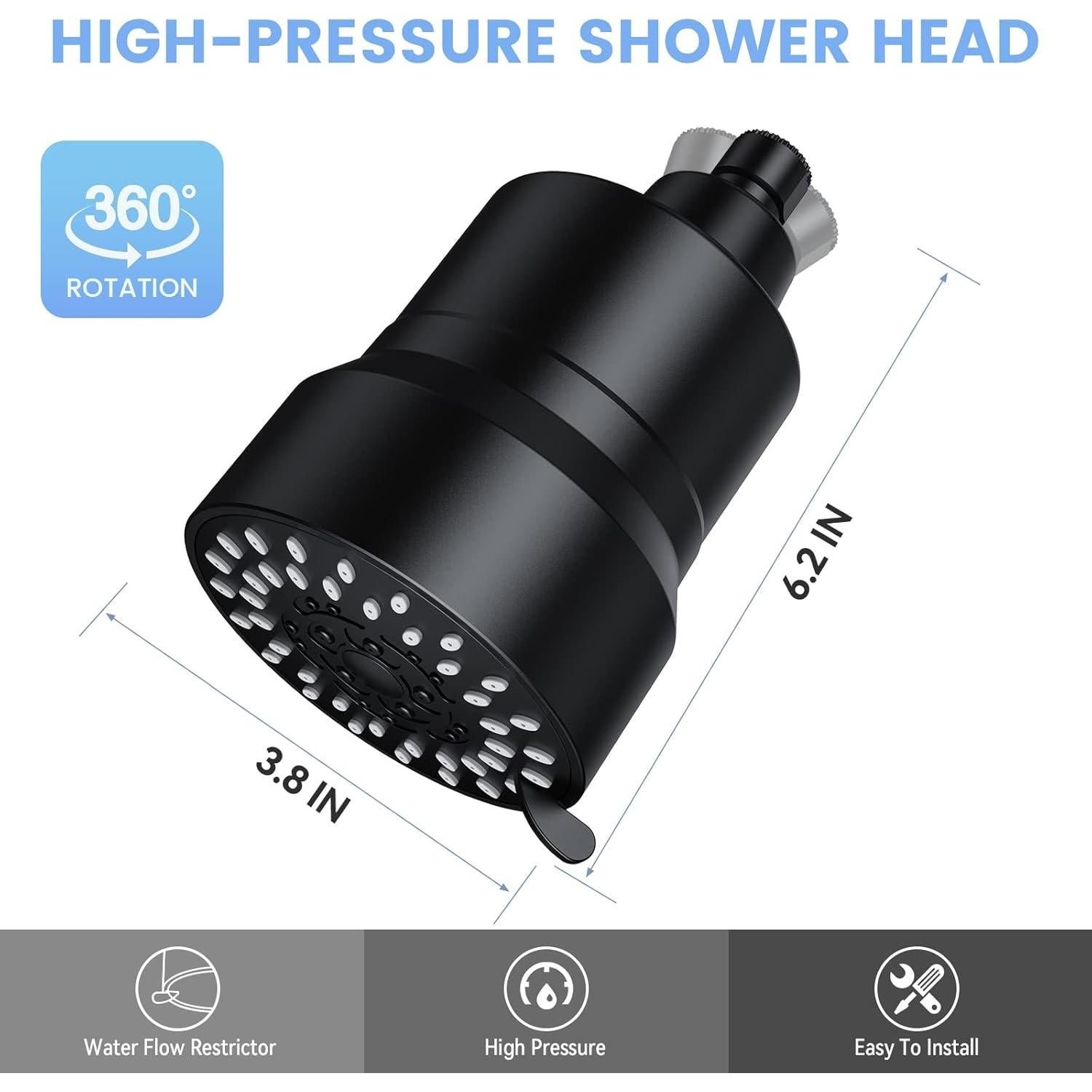 Cabezal de Ducha Filtrado MXBOLD 3 Modos 15 Etapas Anti-Cloro