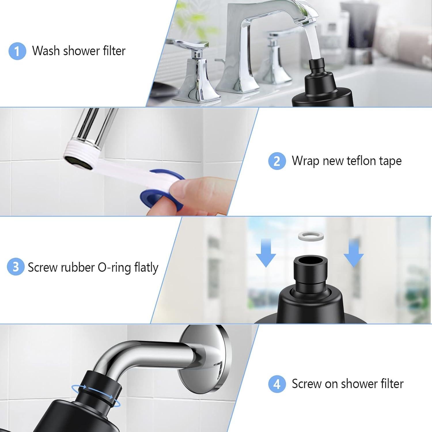 Cabezal de Ducha Filtrado MXBOLD 3 Modos 15 Etapas Anti-Cloro